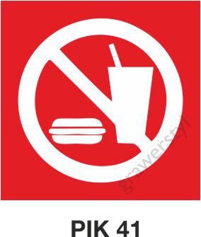 piktogram zakaz wnoszenia jedzenia i picia