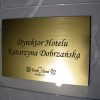 Dyrektor hotelu - tabliczka informacyjna